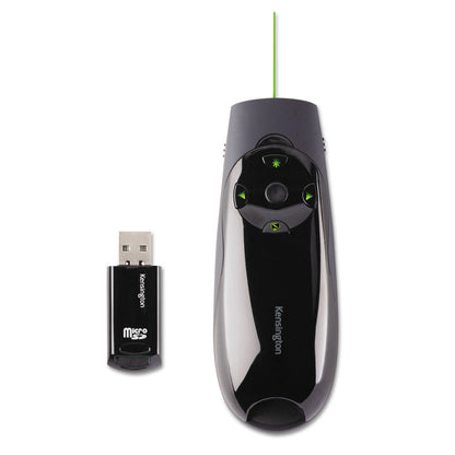 Kensington Presenter Expert Wireless Cursor Control with Green Laser, Class 2, 150 ft Range, Black