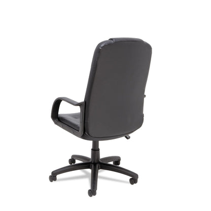 Alera Sparis Executive High-Back Swivel/Tilt Bonded Leather Chair, Supports Up to 275 lb, 18.11" to 22.04" Seat Height, Black