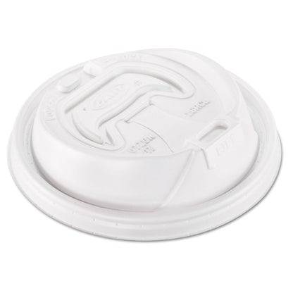 Dart Optima Reclosable Lid, Fits 12 oz to 24 oz Foam Cups, White, 100 Pack, 10 Packs/Carton