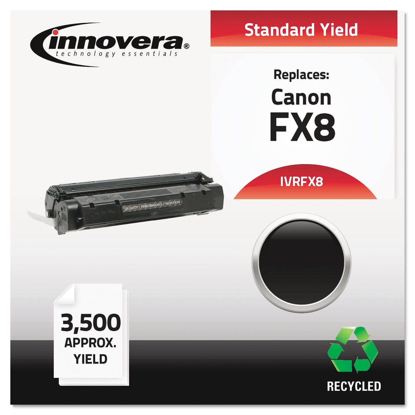 Innovera Remanufactured Black Toner, Replacement for FX-8 (8955A001AA), 3,500 Page-Yield
