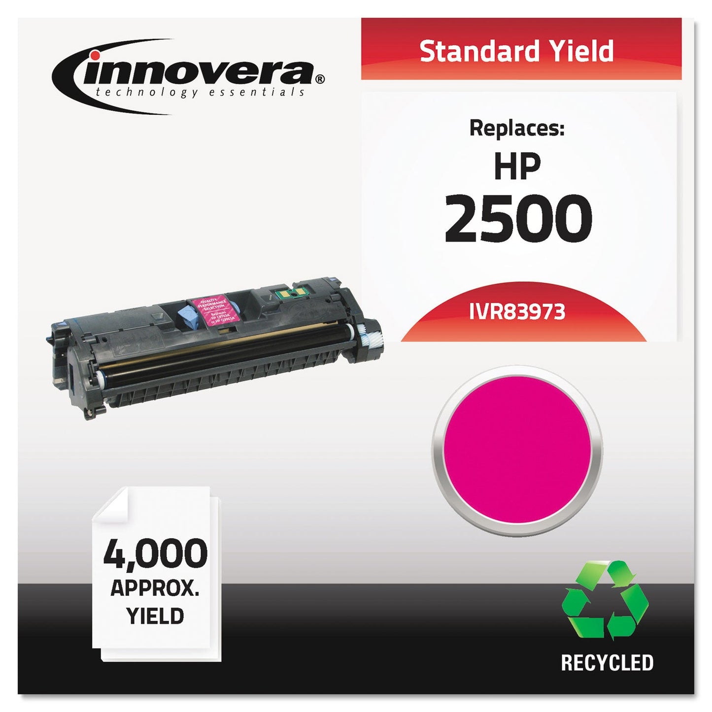 Innovera Remanufactured Magenta Toner, Replacement for 123A (Q3973A), 4,000 Page-Yield