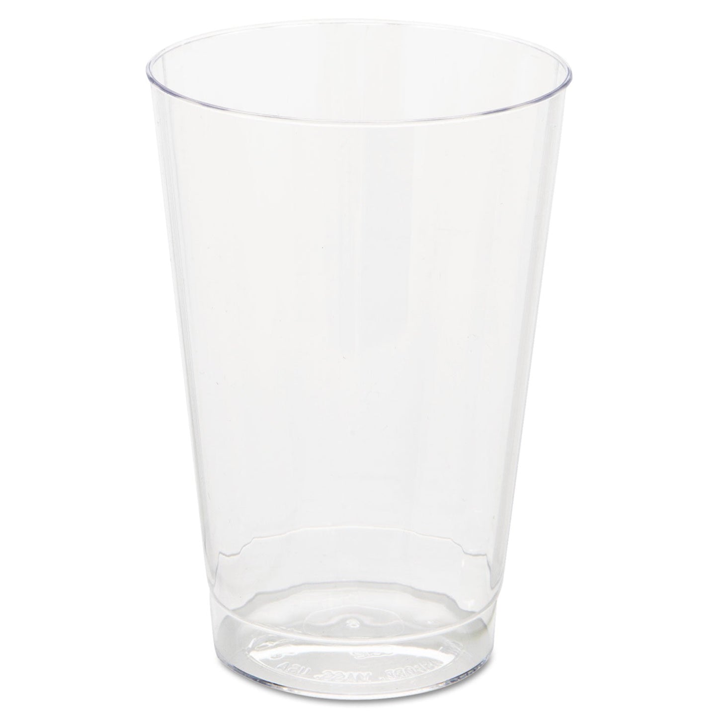 WNA Classic Crystal Plastic Tumblers, 12 oz, Clear, Fluted, Tall, 20 Pack, 12 Packs/Carton