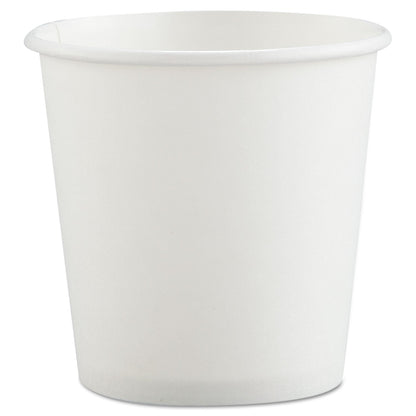 Dart Polycoated Hot Paper Cups, 4 oz, White, 50 Bag, 20 Bags/Carton
