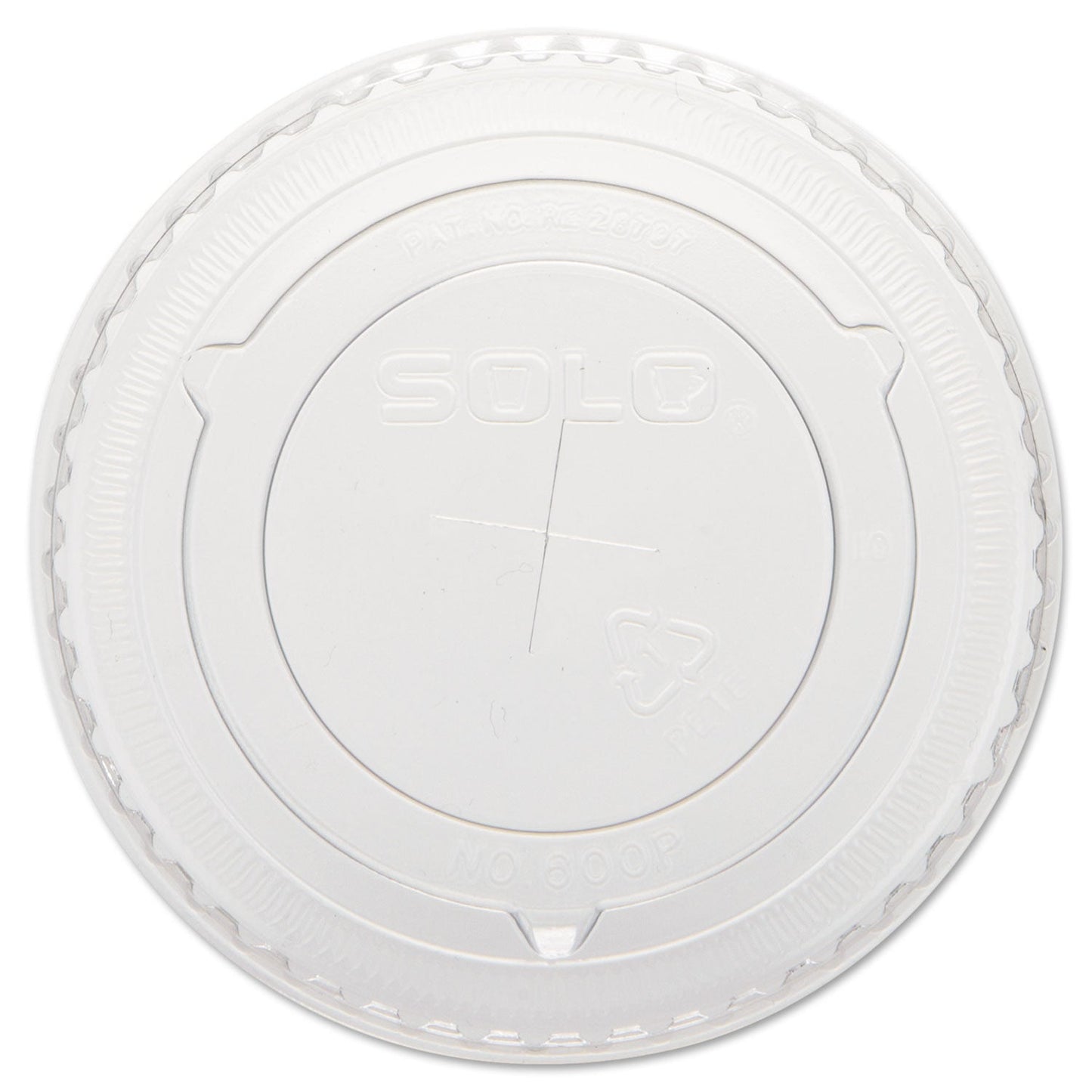 Dart Straw-Slot Cold Cup Lids, Fits 10 oz Cups, Clear, 100 Pack, 25 Packs/Carton