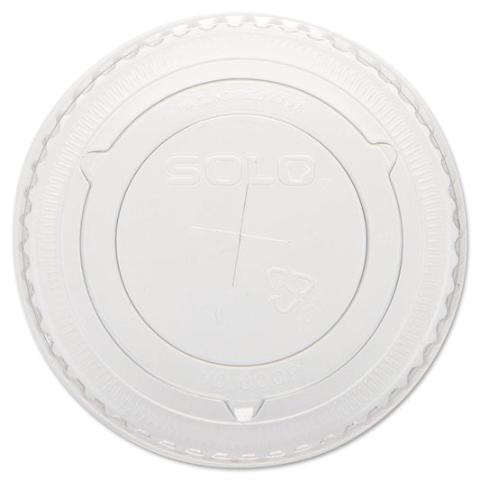 Dart Straw-Slot Cold Cup Lids, Fits 10 oz Cups, Clear, 100 Pack, 25 Packs/Carton
