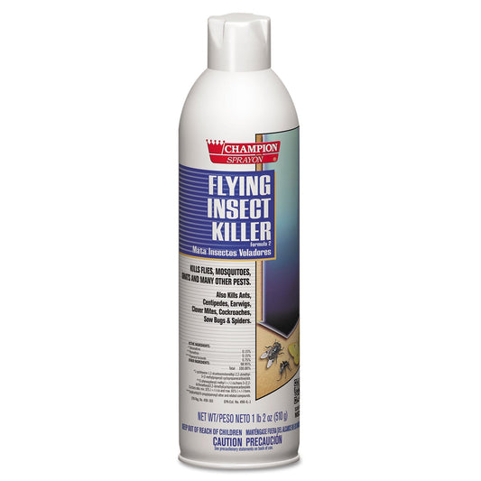 Chase Products Champion Sprayon Flying Insect Killer, 18 oz Aerosol Spray, 12/Carton