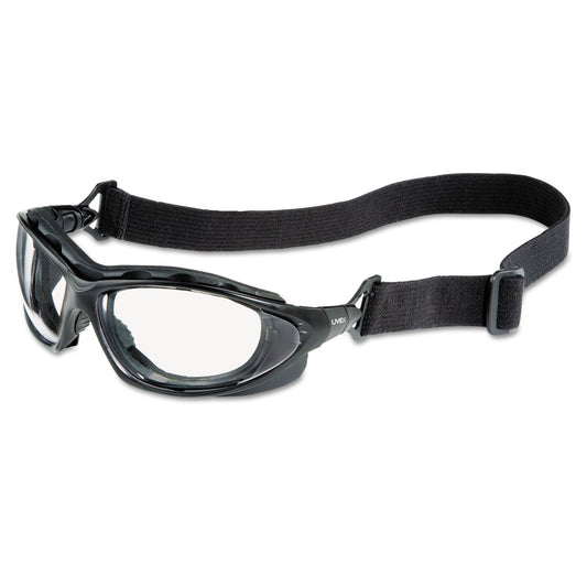 Honeywell Uvex Seismic Sealed Eyewear, Clear Uvextra AF Lens, Black Frame
