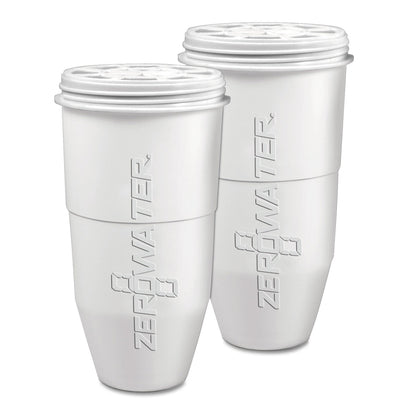 Avanti ZeroWater Replacement Filtering Bottle Filter, 4 dia x 7 h, 2/Pack