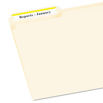 Avery Permanent TrueBlock File Folder Labels with Sure Feed Technology, 0.66 x 3.44, White, 30/Sheet, 50 Sheets/Box