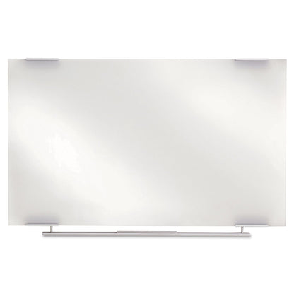 Iceberg Clarity Glass Dry Erase Board with Aluminum Trim, Frameless, 48 x 36