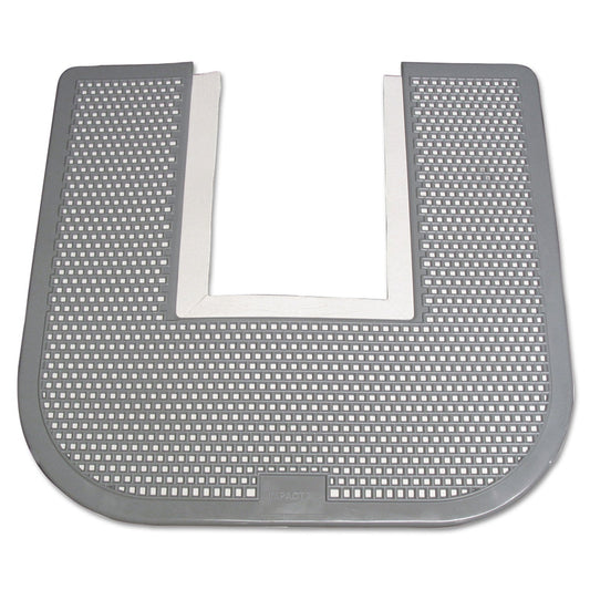 Impact Disposable Toilet Floor Mat, Nonslip, Orchard Zing Scent, 23 x 21-5/8, Gray, 6/Carton