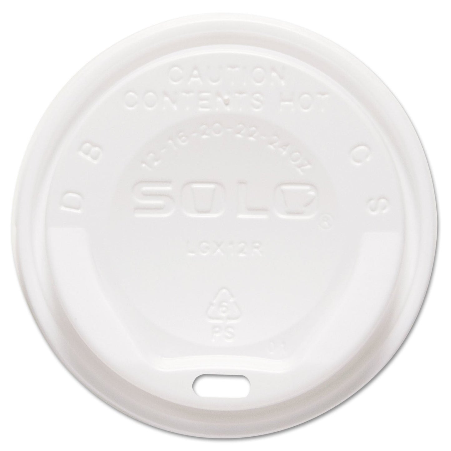 Dart Gourmet Hot Cup Lids, For Trophy Plus Cups, Fits 12 oz to 20 oz, White, 1,500/Carton
