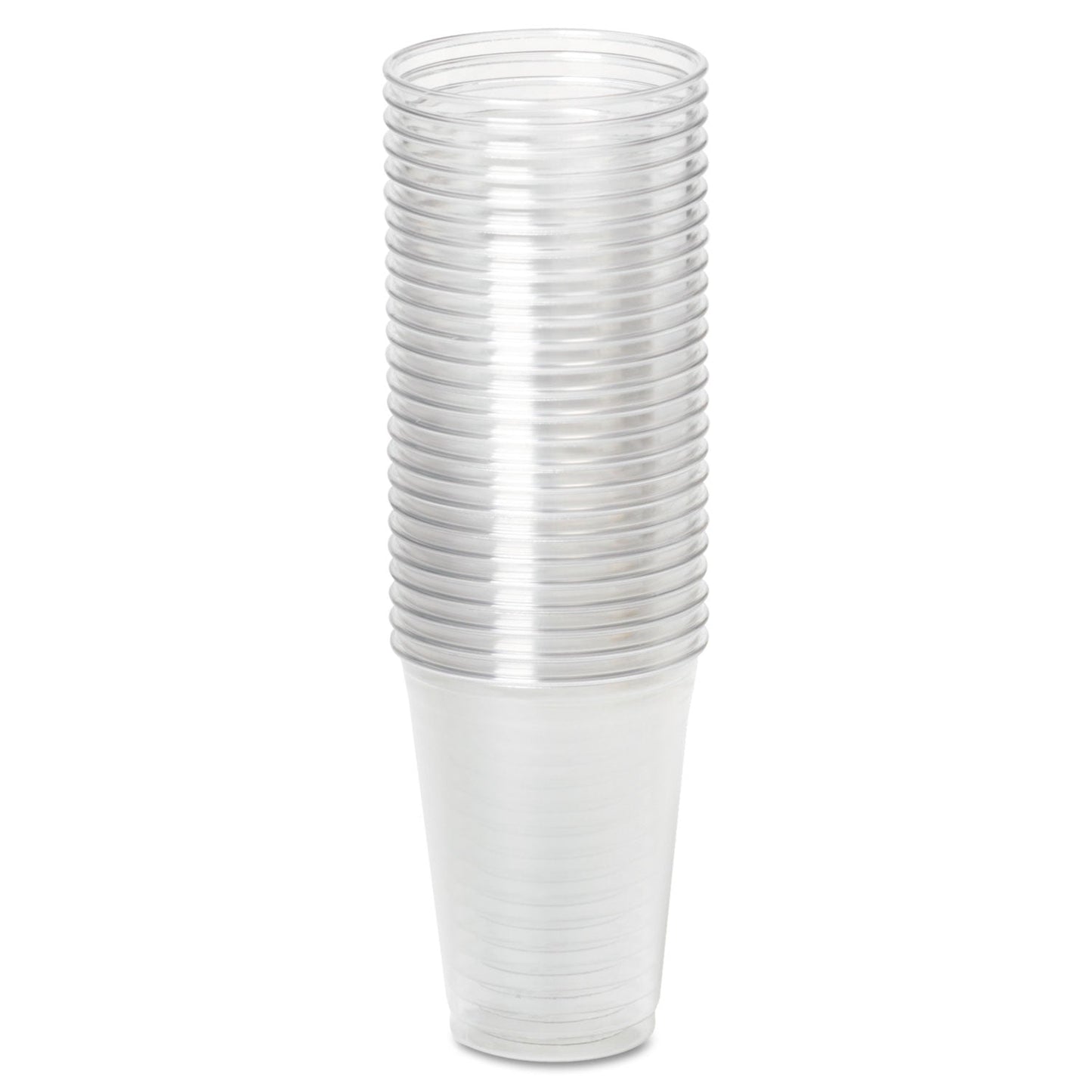 Dixie Clear Plastic PETE Cups, 10 oz, WiseSize, 25/Pack, 20 Packs/Carton