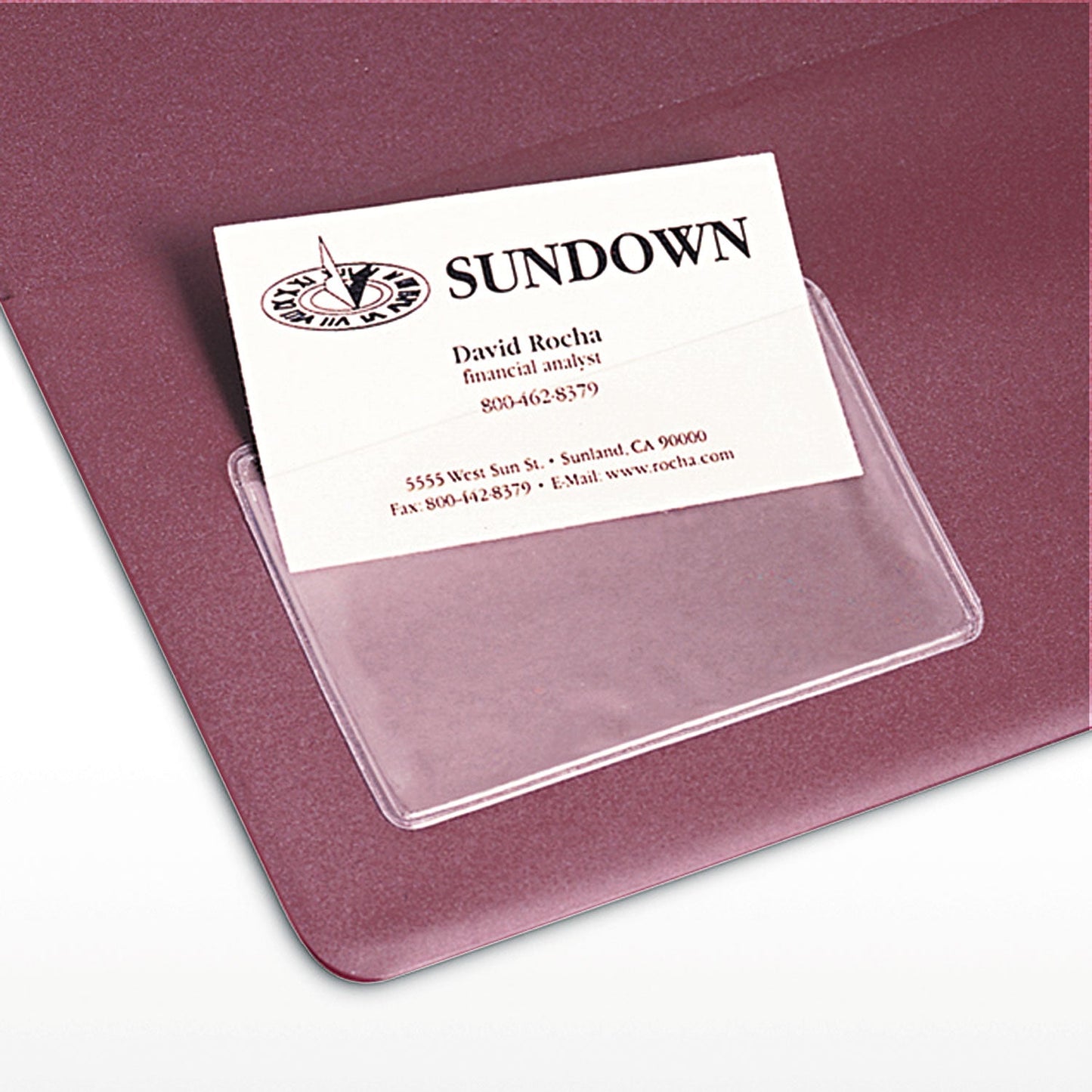 Avery Self-Adhesive Top-Load Business Card Holders, Top Load, 3.5 x 2, Clear, 10/Pack