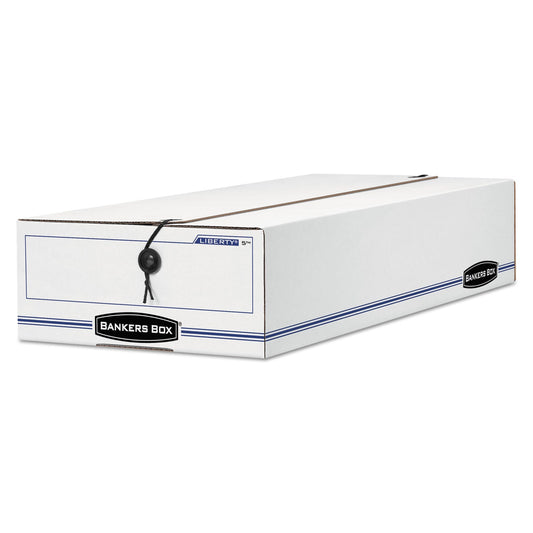 Bankers Box LIBERTY Check and Form Boxes, 9" x 24" x 6.38", White/Blue, 12/Carton