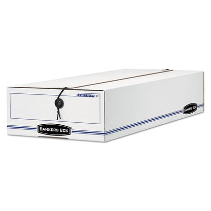 Bankers Box LIBERTY Check and Form Boxes, 9.25" x 23.75" x 4.25", White/Blue, 12/Carton