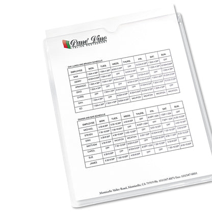 Avery Top-Load Clear Vinyl Envelopes w/Thumb Notch, 9” x 12”, Clear, 10/Pack