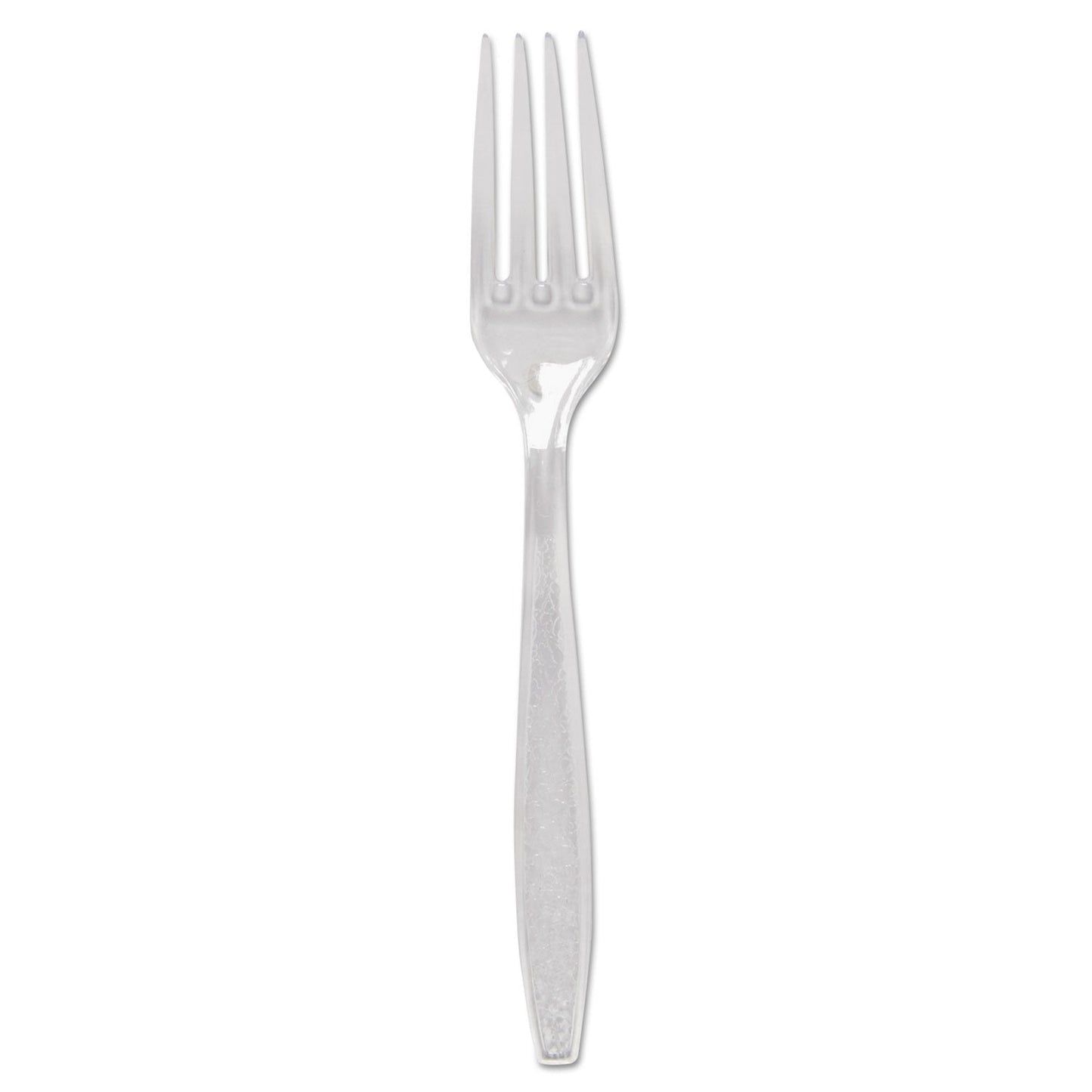 Dart Guildware Heavyweight Plastic Cutlery, Forks, Clear, 1000/Carton