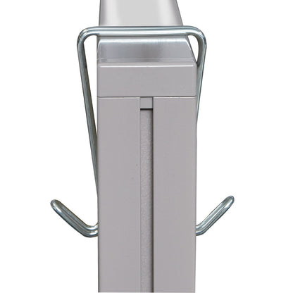Alera Double Sided Partition Garment Hook, Steel, 0.5 x 3.38 x 4.75, Over-the-Door/Over-the-Panel Mount, Silver, 2/Pack