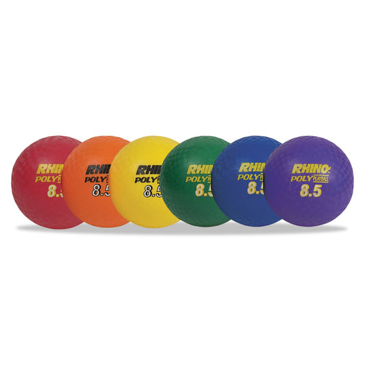 Champion Sports Rhino Playground Ball Set, 8.5" Diameter, Assorted Colors, 6/Set