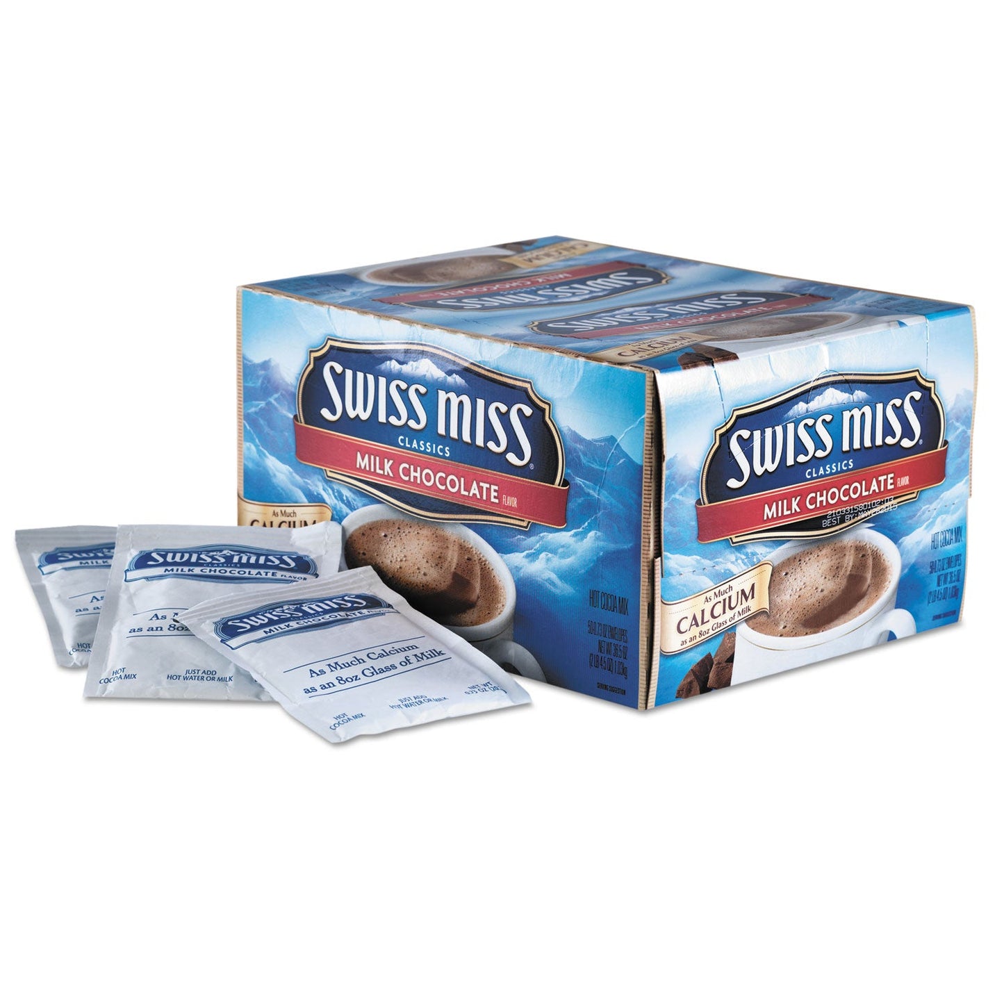 Swiss Miss Hot Cocoa Mix, Regular, 0.73 oz. Packets,  50 Packets/Box
