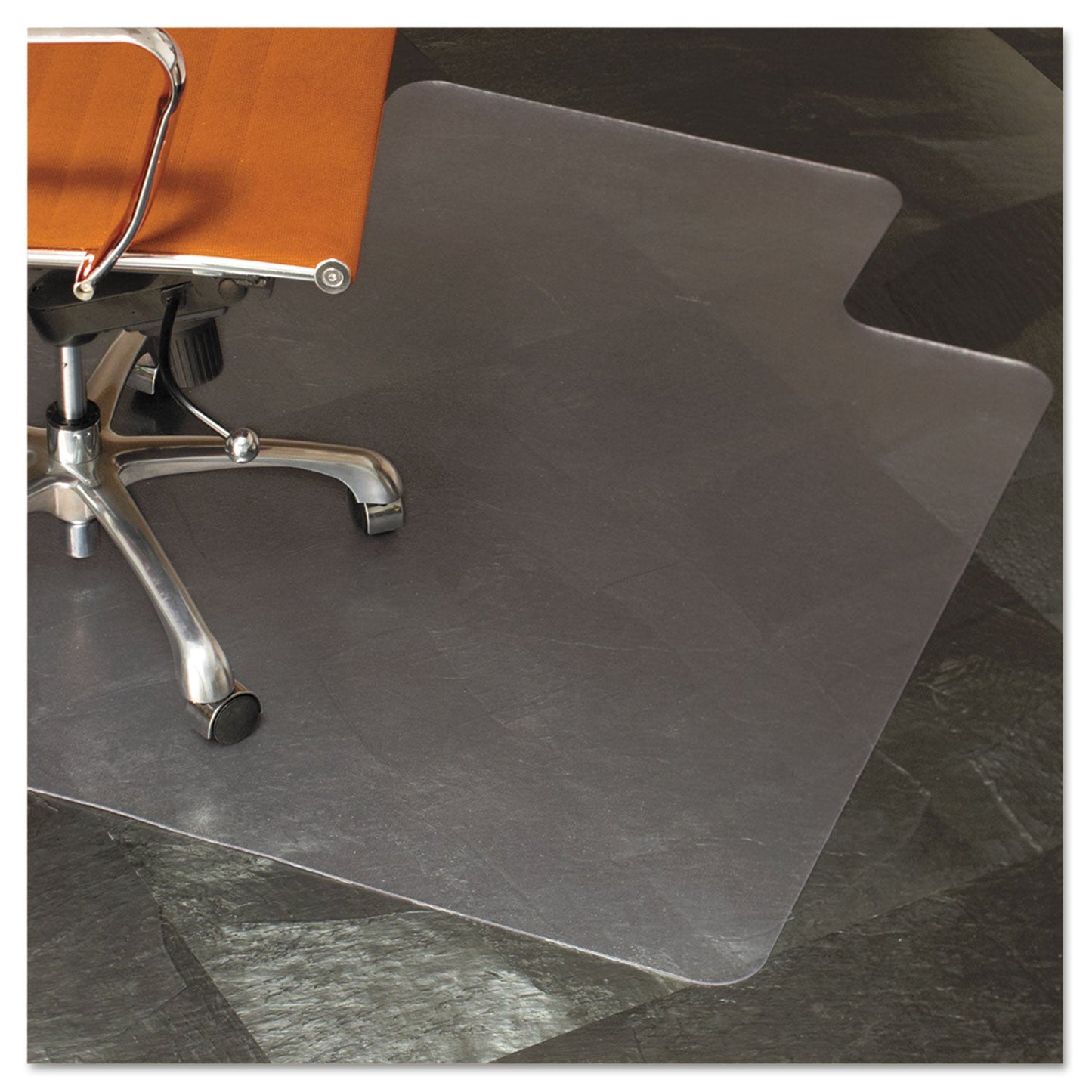 ES Robbins Natural Origins Chair Mat with Lip For Hard Floors, 36 x 48, Clear