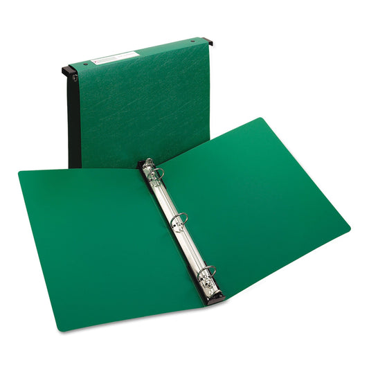 Avery Hanging Storage Flexible Non-View Binder with Round Rings, 3 Rings, 1" Capacity, 11 x 8.5, Green