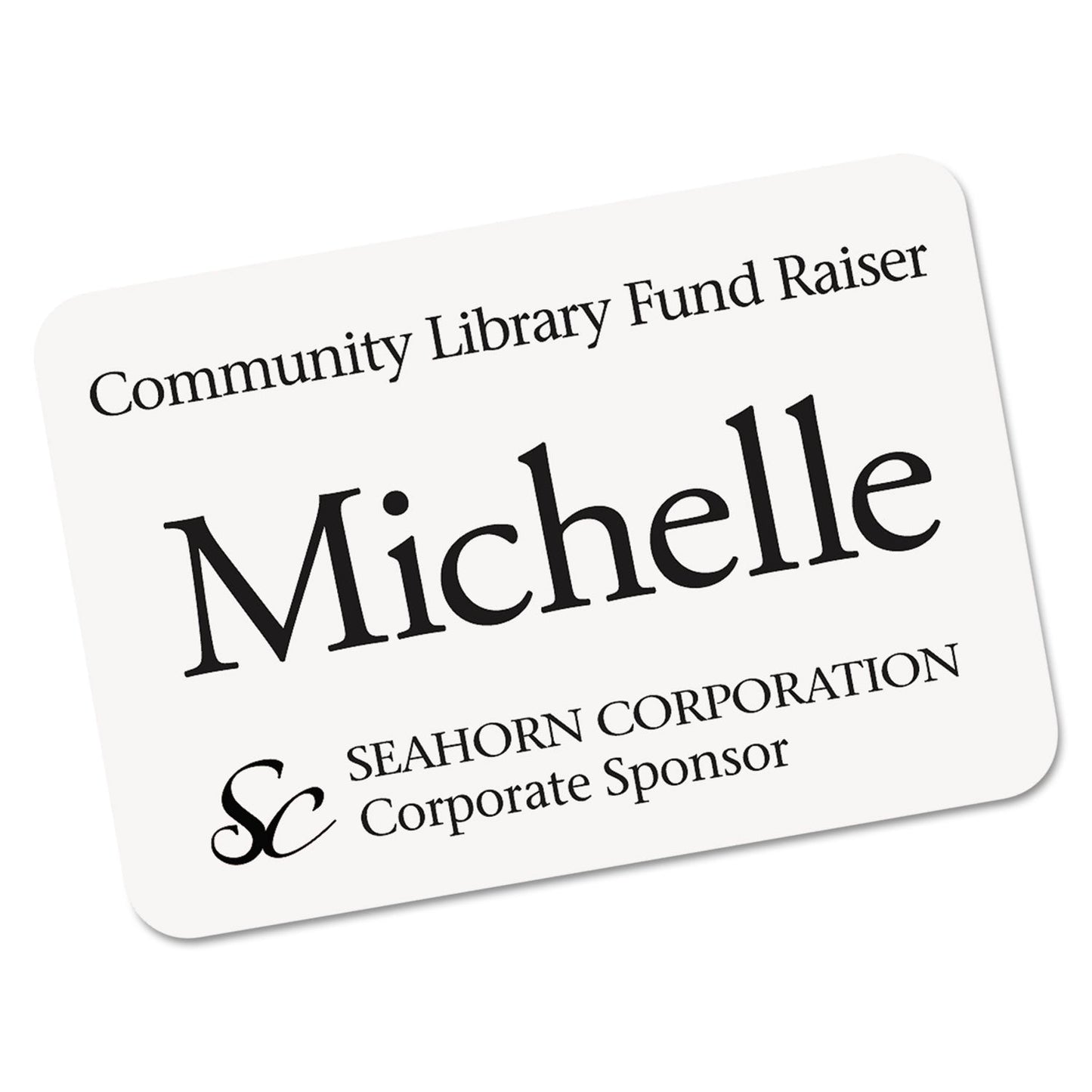 Avery EcoFriendly Adhesive Name Badge Labels, 3.38 x 2.33, White, 80/Pack
