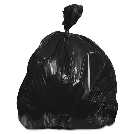 Heritage Low-Density Repro Can Liner, 55 gal, 1.5 mil, 36" x 58", Black, 100/Carton
