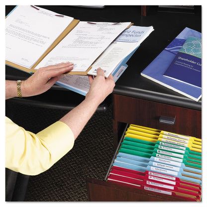 Smead 6-Section Pressboard Top Tab Pocket-Style Classification Folders with SafeSHIELD Fasteners, 2 Dividers, Letter, Green, 10/Box