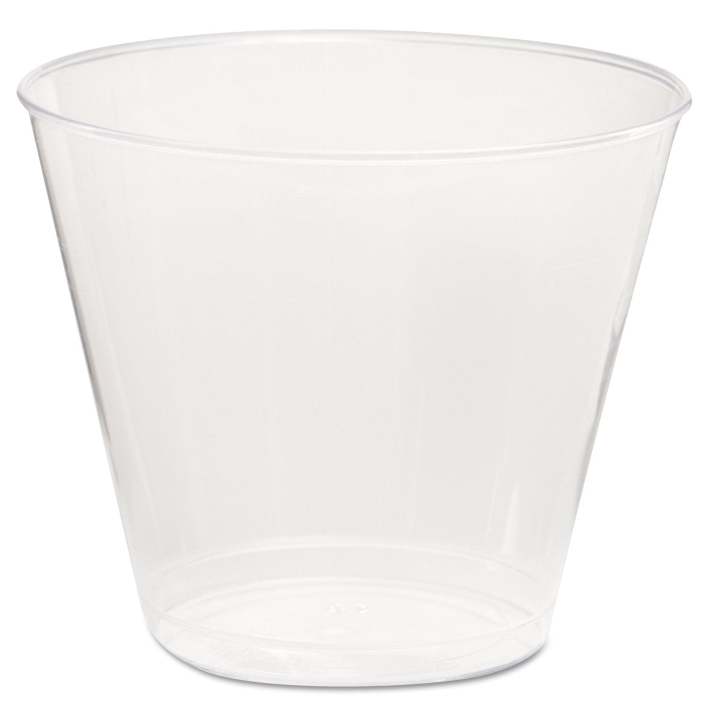 WNA Comet Plastic Tumbler, 5 oz, Clear, Squat, 50/Pack, 20 Packs/Carton
