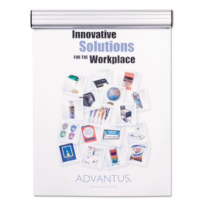 Advantus Grip-A-Strip Display Rail, 9 x 1.5, Aluminum Finish