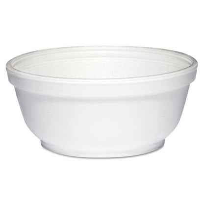 Dart Foam Bowls, 8 oz, White, 50/Pack, 20 Packs/Carton