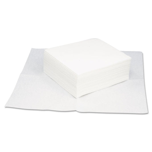 HOSPECO TASKBrand Grease and Oil Wipers, Quarterfold, 12 x 13.25, White, 50/Pack, 16 Packs/Carton