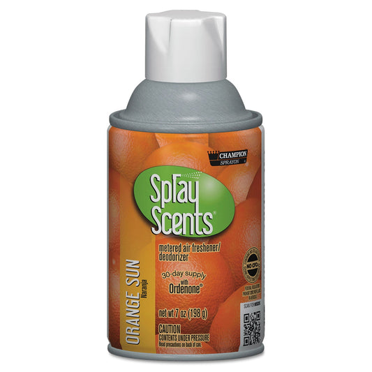 Chase Products Champion Sprayon SPRAYScents Metered Air Freshener Refill, Orange Sun, 7 oz Aerosol Spray 12/Carton