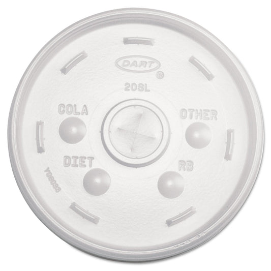Dart Cold Cup Lids, Fits 32 oz Cups, Translucent, 100/Sleeve, 10 Sleeves/Carton