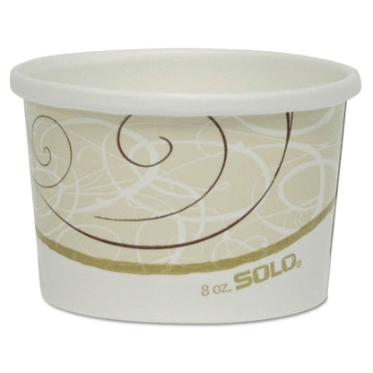 Dart Flexstyle Double Poly Paper Containers, 8 oz, Symphony Design, Paper, 25/Pack, 20 Packs/Carton