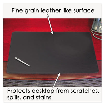 Artistic Sagamore Desk Pad, with Decorative Stitching, 38 x 24, Black