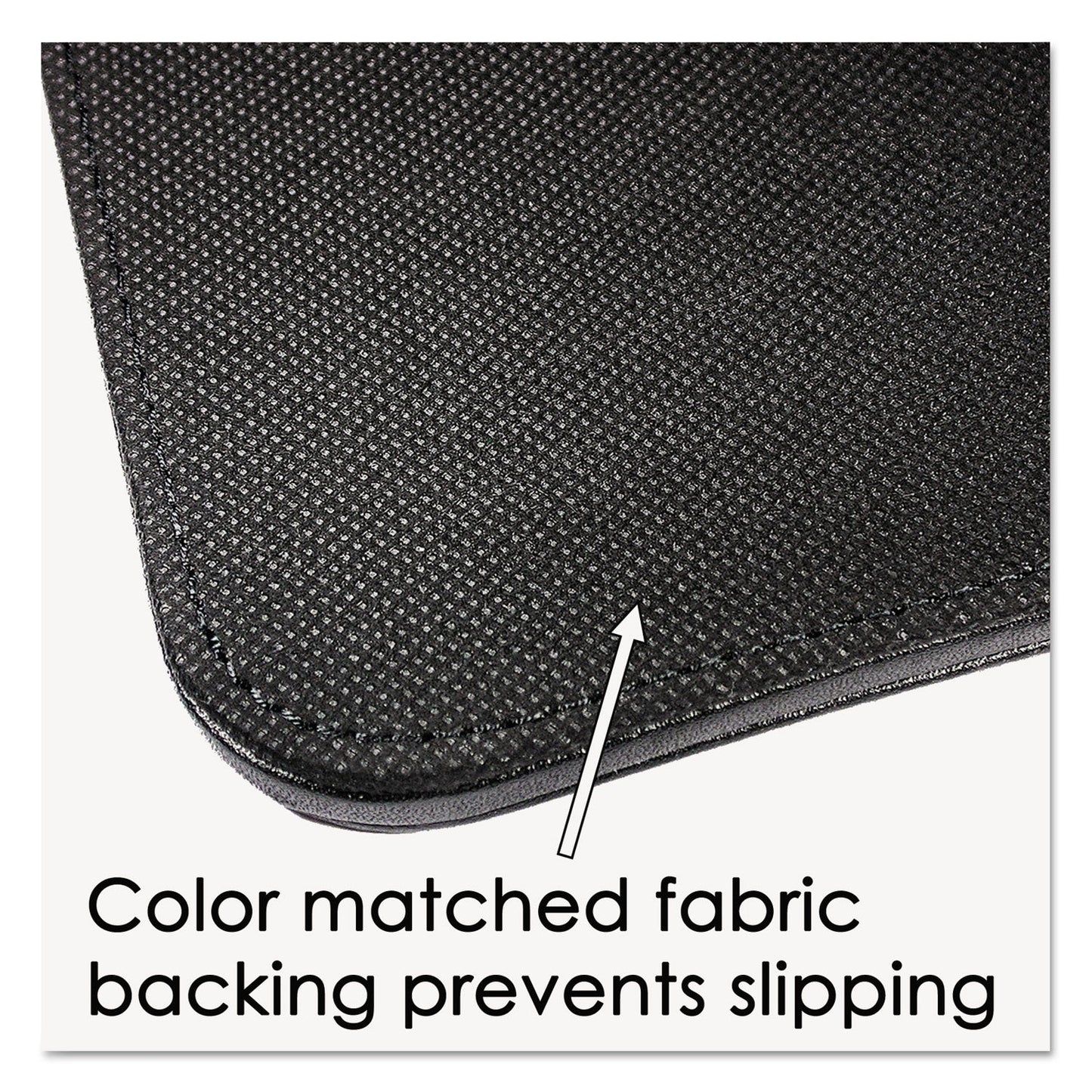 Artistic Sagamore Desk Pad, with Decorative Stitching, 38 x 24, Black