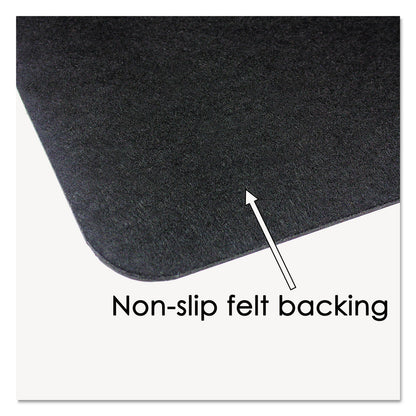 Artistic Leather Desk Pad with Coaster, 19 x 24, Black