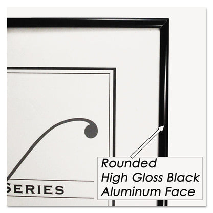 NuDell Metal Poster Frame, Plastic Face, 24 x 36, Black