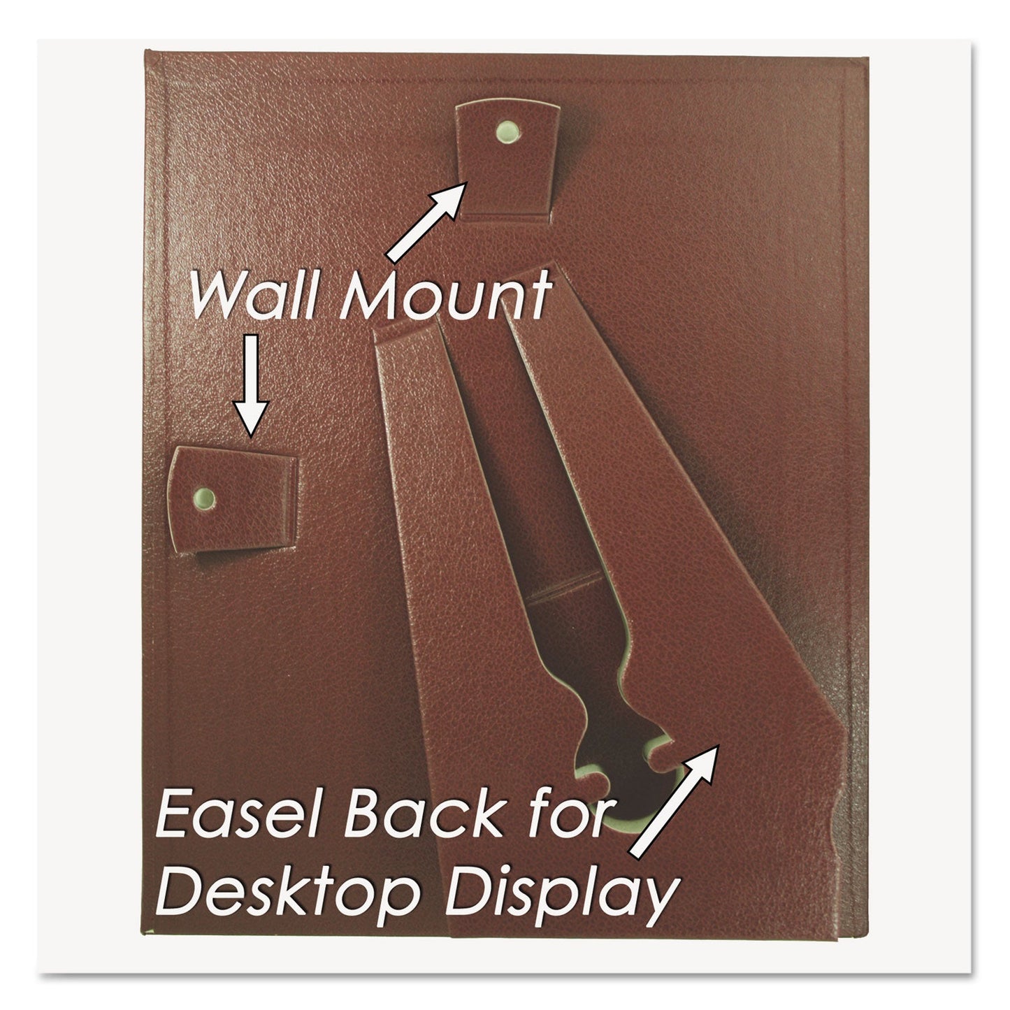 NuDell Leatherette Document Frame, 8.5 x 11, Burgundy, Pack of Two