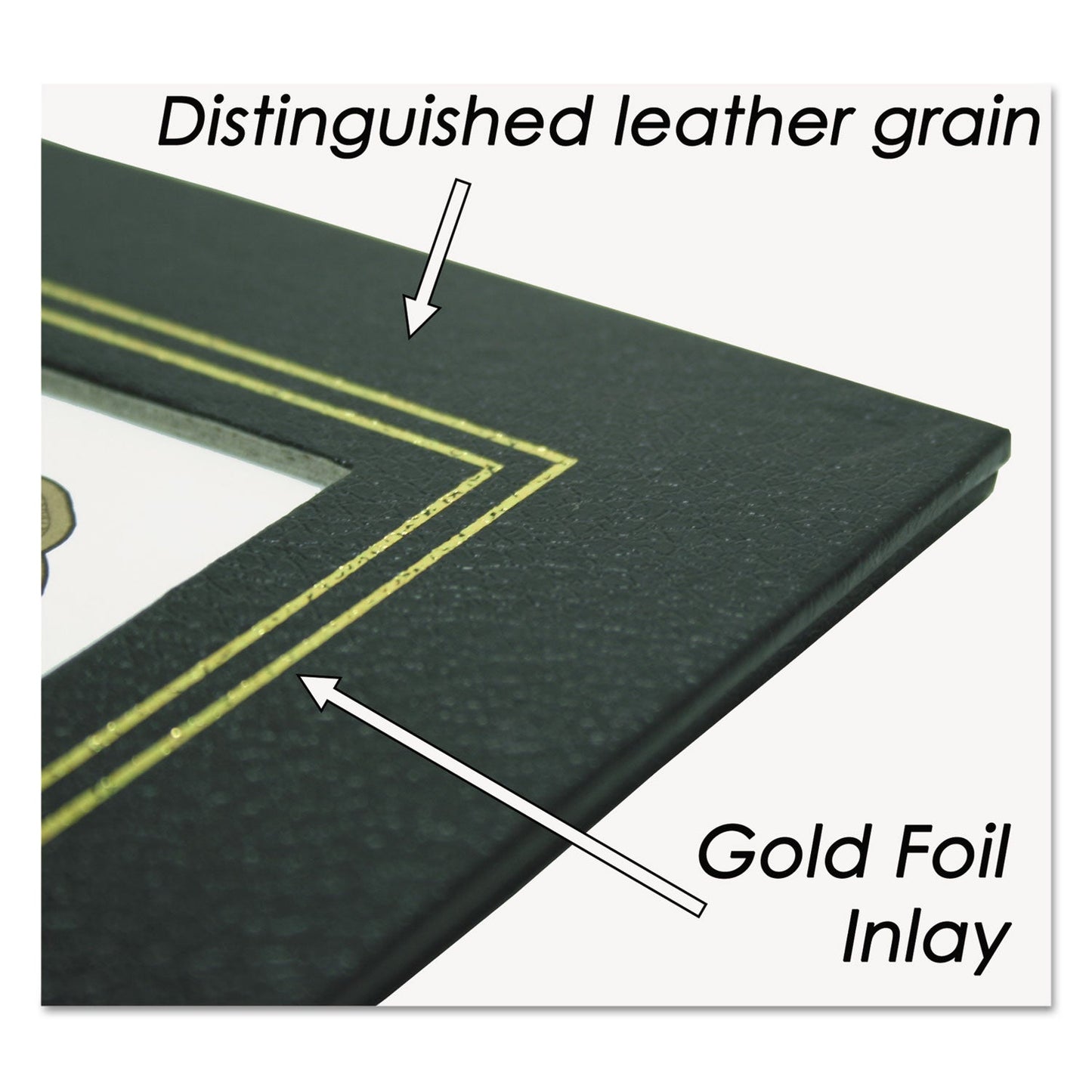 NuDell Leatherette Document Frame, 8.5 x 11, Black, Pack of Two