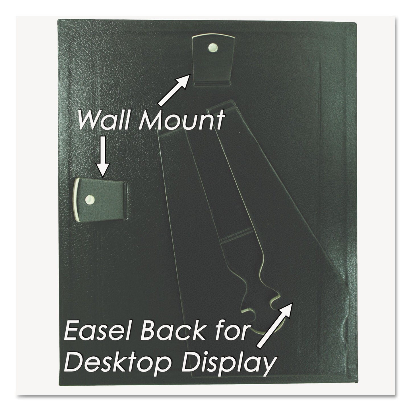 NuDell Leatherette Document Frame, 8.5 x 11, Black, Pack of Two