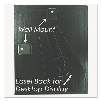 NuDell Leatherette Document Frame, 8.5 x 11, Black, Pack of Two