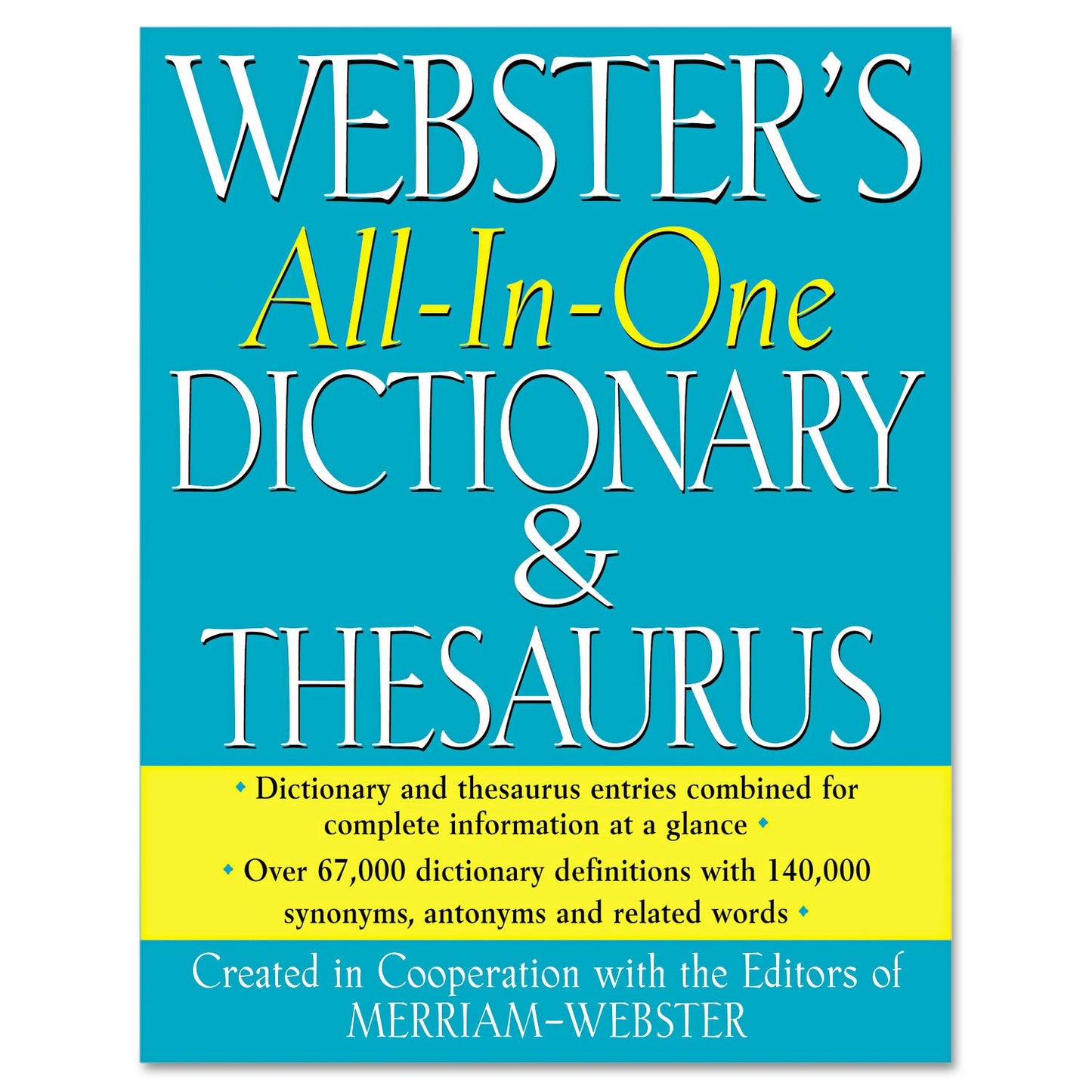 Merriam Webster All-In-One Dictionary/Thesaurus, Hardcover, 768 Pages