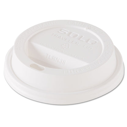Dart Traveler Dome Hot Cup Lid, Fits 8 oz Cups, White, 100/Pack, 10 Packs/Carton