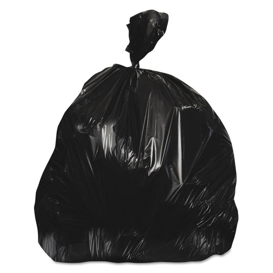 Heritage High-Density Waste Can Liners, 33 gal, 22 microns, 33" x 40", Black, 250/Carton