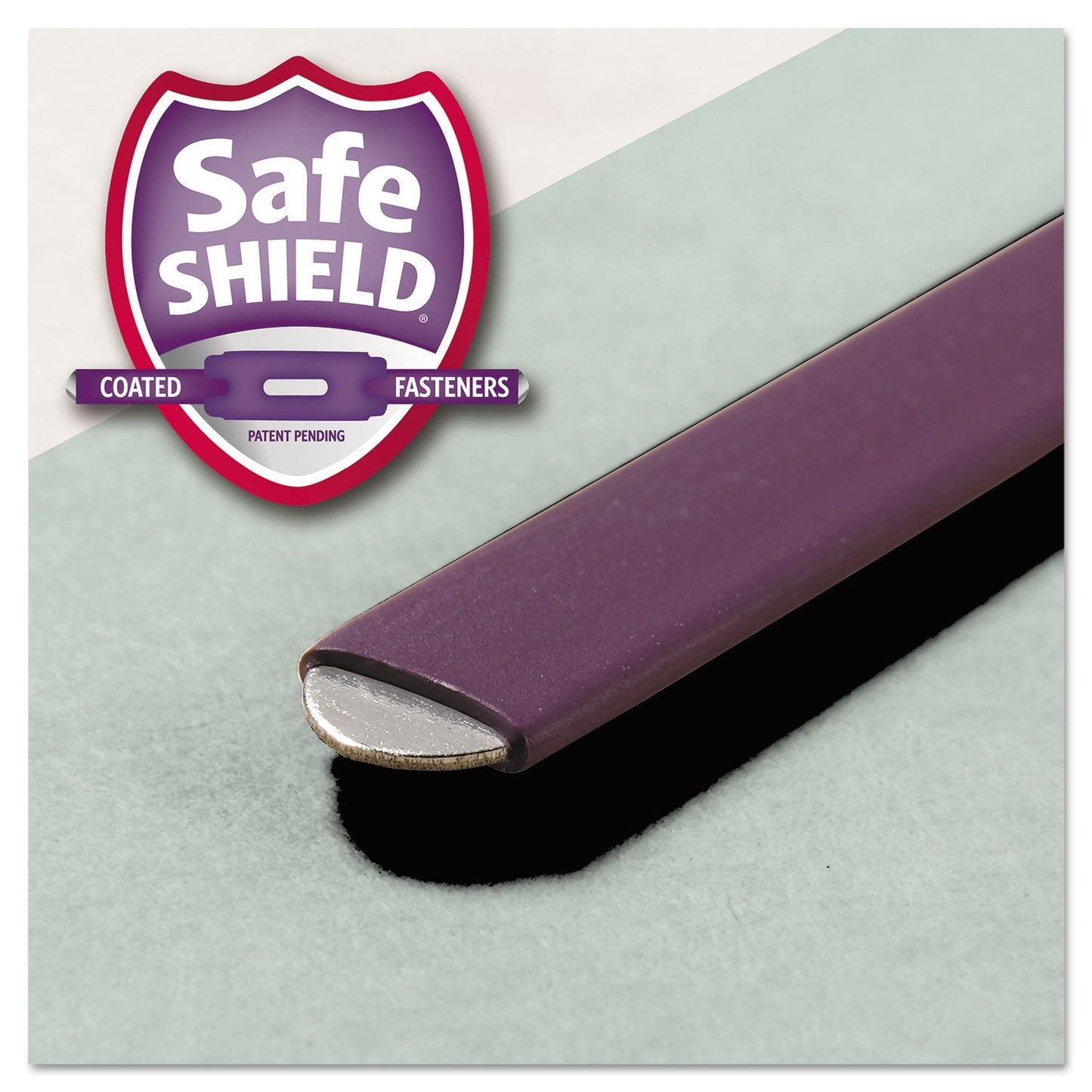 Smead Recycled Pressboard Folders with Two SafeSHIELD Coated Fasteners, 2" Expansion, Straight, Letter Size, Gray-Green, 25/Box