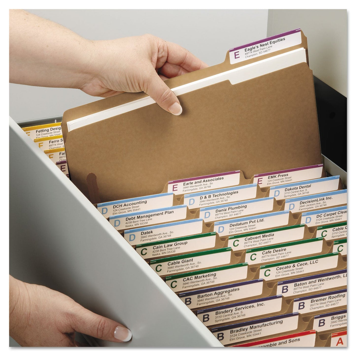 Smead Top Tab Fastener Folders, 1/3-Cut Tabs: Assorted, 2 Fasteners, Legal Size, 11-pt Kraft Exterior, 50/Box